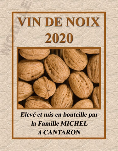 Étiquette de vin de noix EVN 01