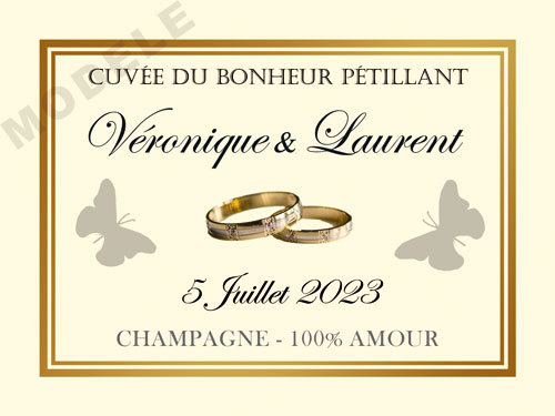 Etiquettes De Champagne Mariage Ema 63 Image Mp